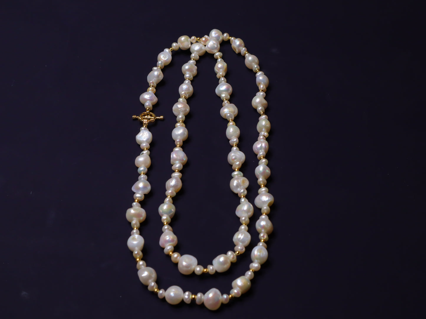 White Freshwater Baroque Pearl Necklace