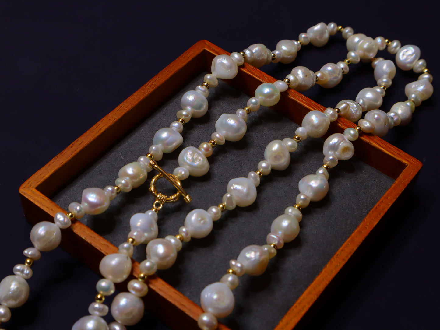 White Freshwater Baroque Pearl Necklace