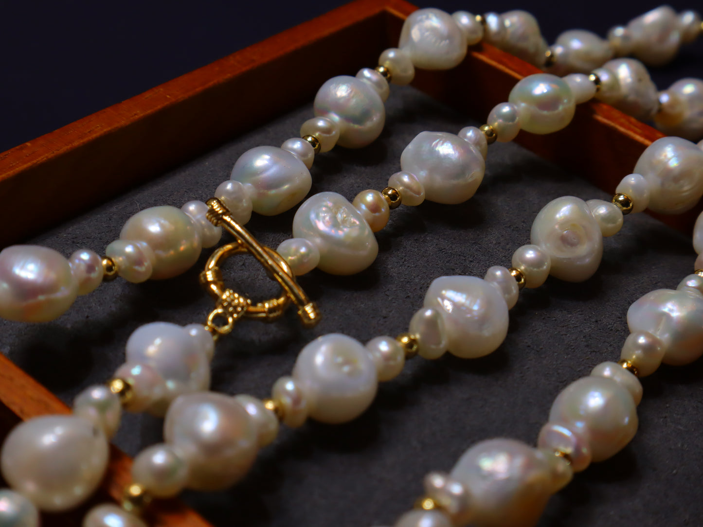 White Freshwater Baroque Pearl Necklace