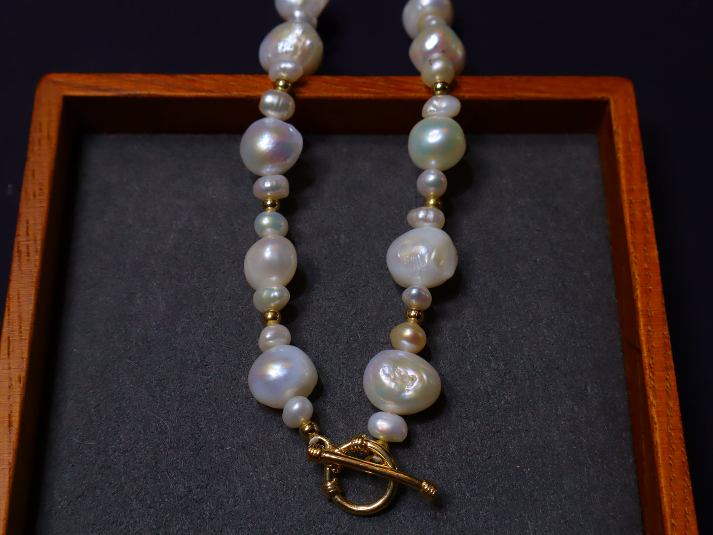 White Freshwater Baroque Pearl Necklace