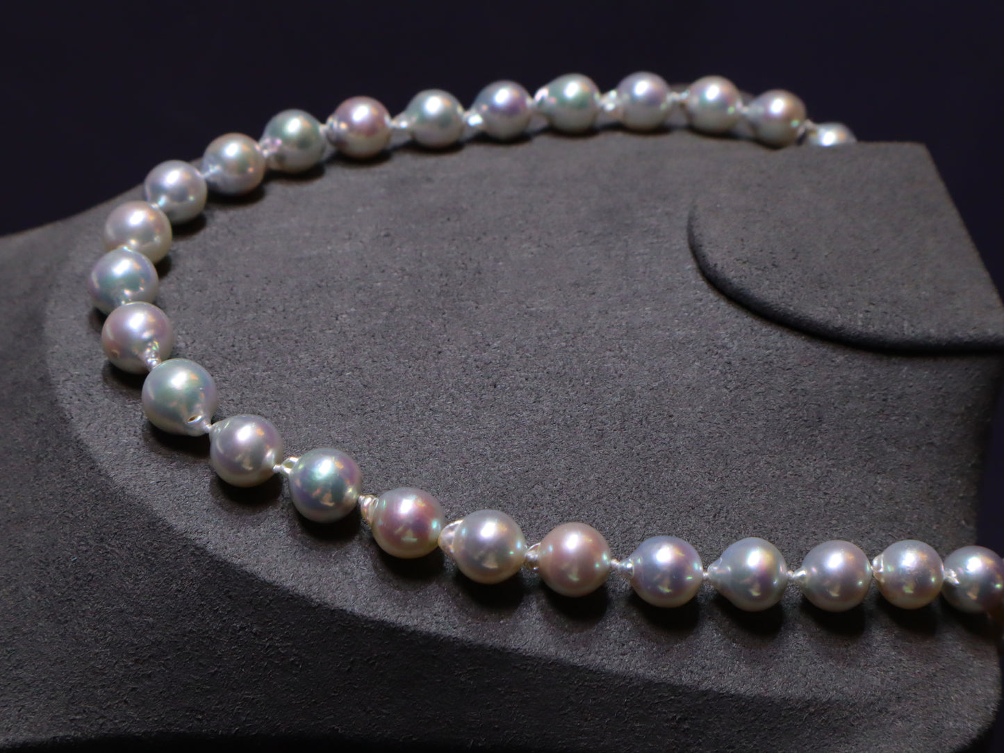 White Akoya Baroque Pearl Necklace 9.0-10.0mm