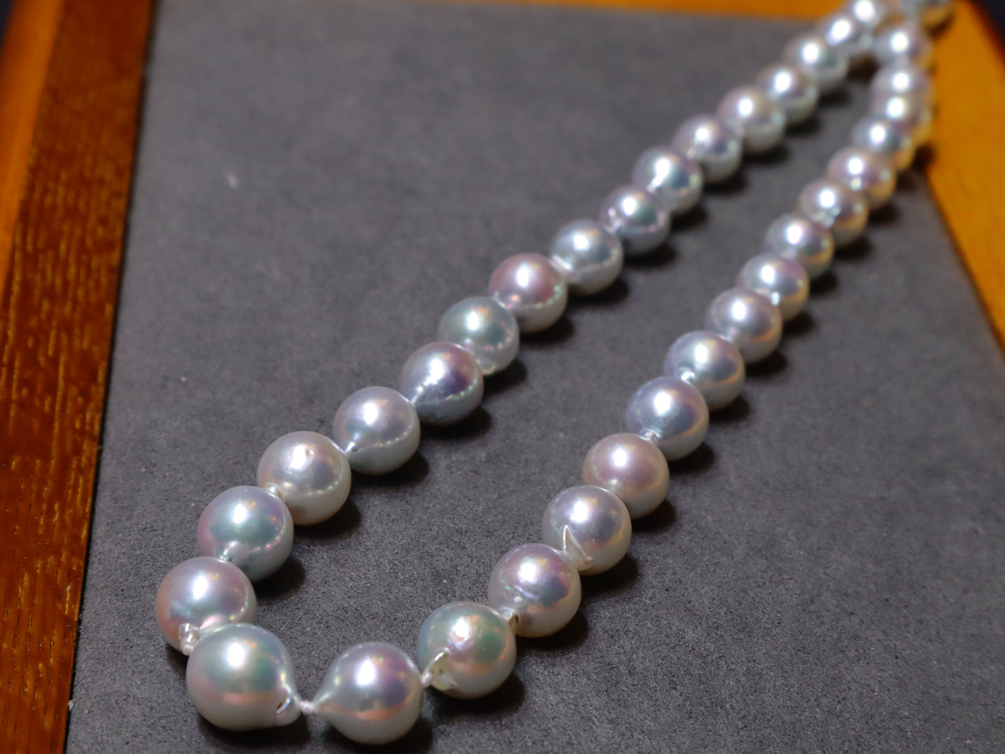 White Akoya Baroque Pearl Necklace 9.0-10.0mm