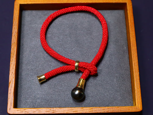 Handmade 10-11mm Black Tahitian Pearl Bracelet