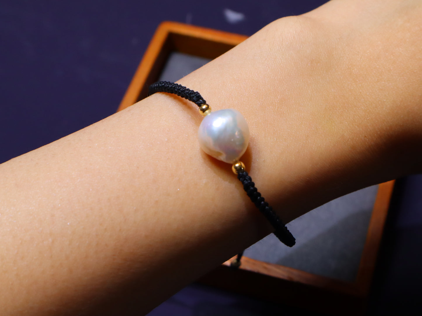 Handmade Fresh Water Pearl Black Bracelets