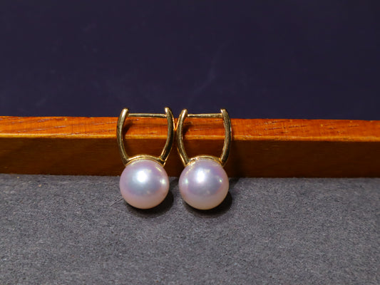 8.5-9mm Classical Akoya Pearl Hook Earrings