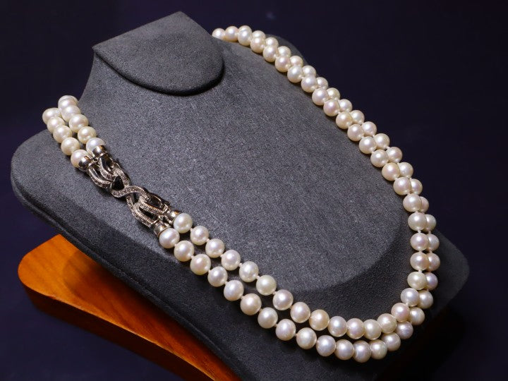 Double Strands Freshwater Pearl Necklace