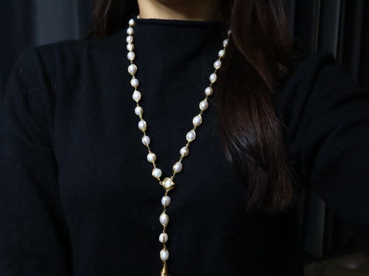 8-9mm & 13-14mm Baroque Freshwater Pearls Necklace