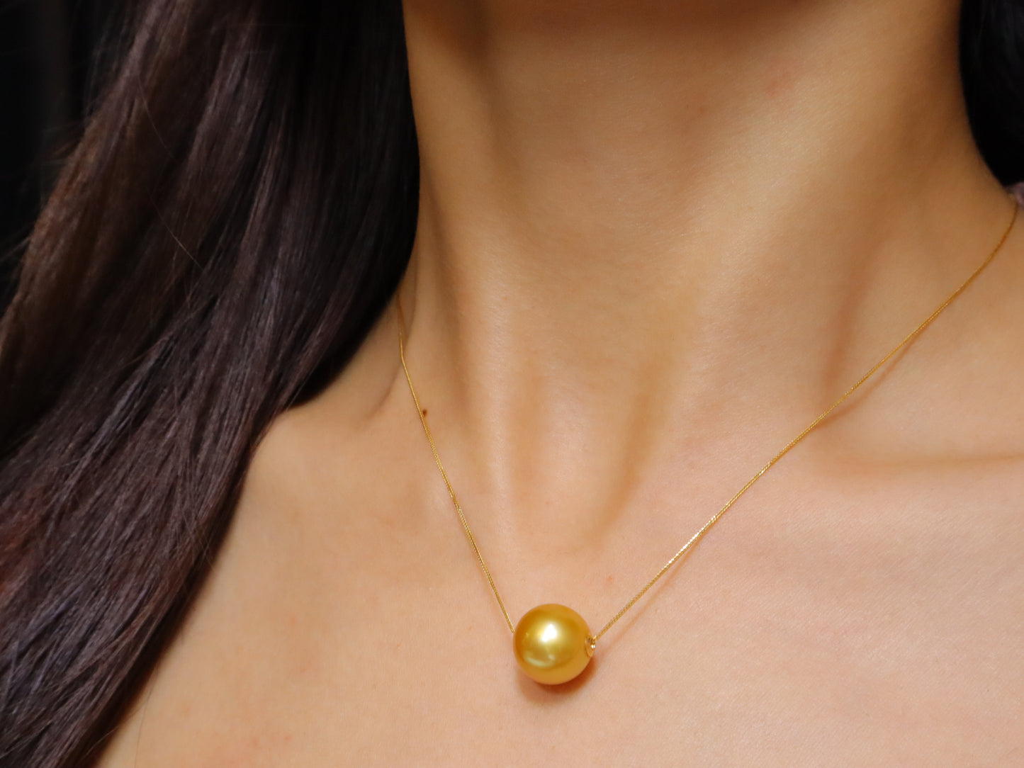 Classical 12-13mm Golden South Sea Necklaces