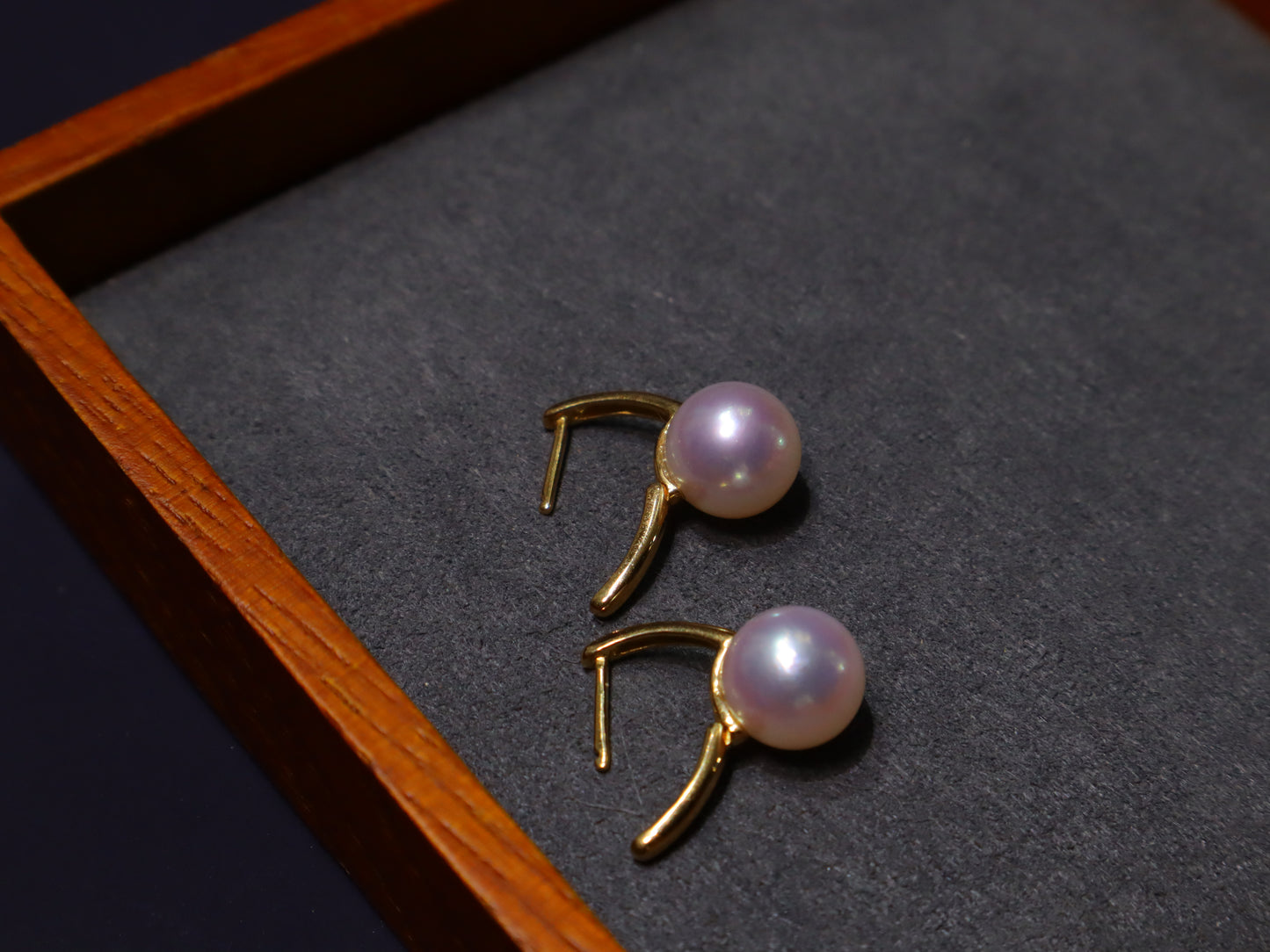 8.5-9mm Classical Akoya Pearl Hook Earrings