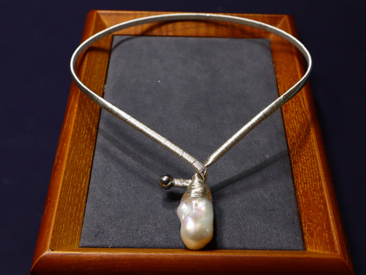 Handmade17-18mm Baroque Freshwater Pearl Necklace