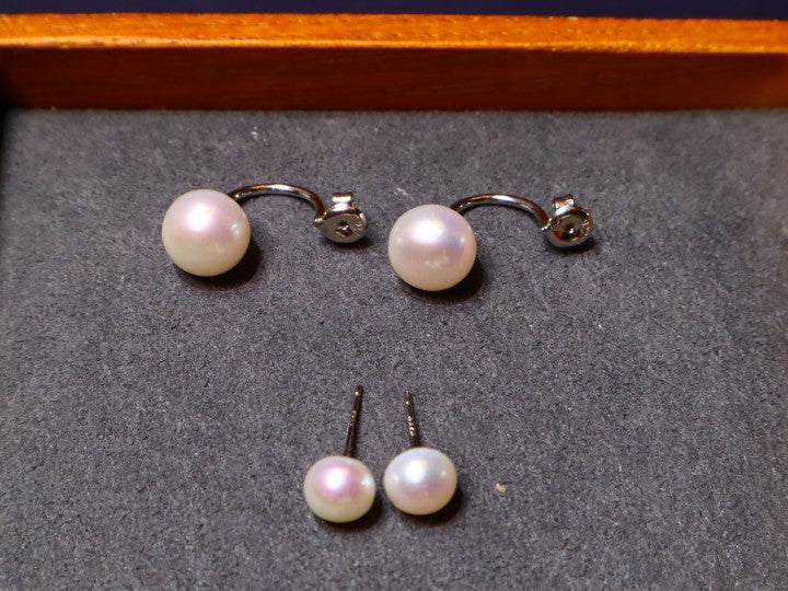 S925 6-7/ 9-10 Freshwater Pearl Earring