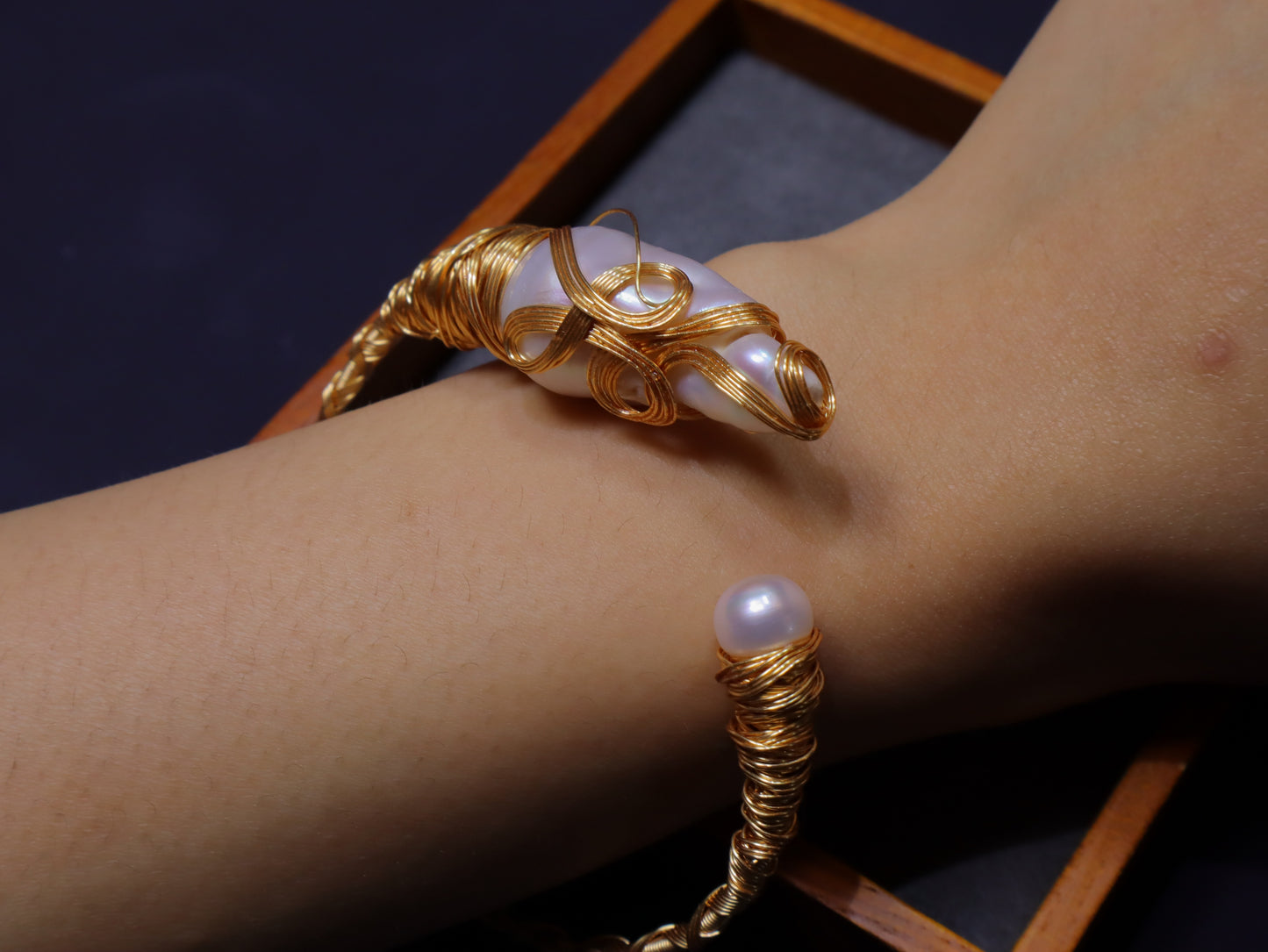 Handmade Baroque Freshwater Pearl Bracelet