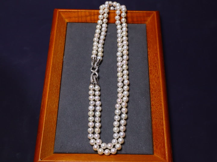 Double Strands Freshwater Pearl Necklace